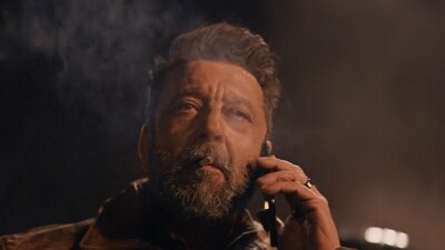 Sanjay Dutt in a still from Leo.