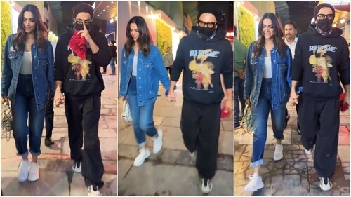 Deepika Padukone and Ranveer Singh enjoy date night in comfy chic ensembles. (HT PHOTO/Varinder Chawla)