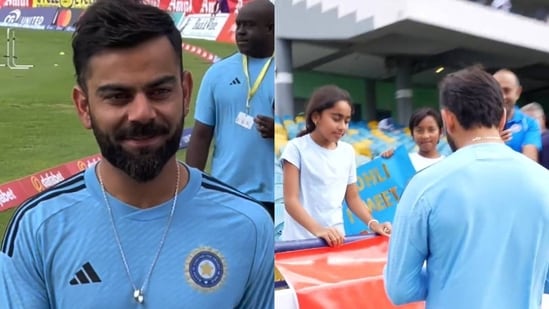 Virat Kohli was gifted a hand-made bracelet by a young fan