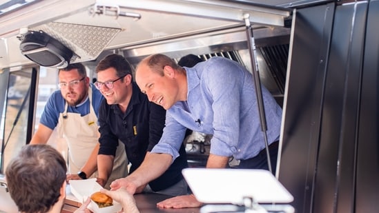 Prince William stuns diners by serving burgers from food truck in London