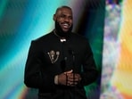 Professional NBA basketball player, LeBron James, of the Los Angeles Lakers, accepts the award for best record-breaking performance at the ESPY awards on Wednesday, July 12, 2023, at the Dolby Theatre in Los Angeles. (AP Photo/Mark J. Terrill) Professional NBA basketball player, LeBron James, of the Los Angeles Lakers, accepts the award for best record-breaking performance at the ESPY awards on Wednesday, July 12, 2023, at the Dolby Theatre in Los Angeles. (AP Photo/Mark J. Terrill)