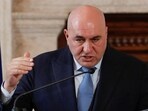 Italian defence minister Guido Crosetto speaks in Rome.