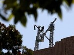 Workers dismantling a large X logo on the roof of X headquarters on July 31, 2023 in San Francisco, California. Workers dismantling a large X logo on the roof of X headquarters on July 31, 2023 in San Francisco, California.