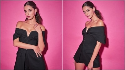 Ananya Panday and Ayushmann Khurrana stepped out in Mumbai to promote their upcoming film Dream Girl 2. While Ananya looked elegant in an all-black mini-length outfit, Ayushmann looked dapper in a co-ord printed ensemble. Scroll through to check out what the two actors wore for the occasion. (HT Photo/Varinder Chawla) Ananya Panday and Ayushmann Khurrana stepped out in Mumbai to promote their upcoming film Dream Girl 2. While Ananya looked elegant in an all-black mini-length outfit, Ayushmann looked dapper in a co-ord printed ensemble. Scroll through to check out what the two actors wore for the occasion. (HT Photo/Varinder Chawla)