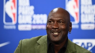 NBA legend Michael Jordan looks on as he addresses a press conference (AFP) NBA legend Michael Jordan looks on as he addresses a press conference (AFP)