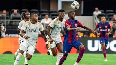 Ousmane Dembele in action for FC Barcelona. (AP) Ousmane Dembele in action for FC Barcelona. (AP)