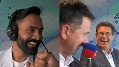Karthik has been a bit of a hit in the Sky commentary box for the Ashes. Karthik has been a bit of a hit in the Sky commentary box for the Ashes.
