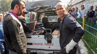 Suspended IGP Basant Rath (right). (PTI file photo) Suspended IGP Basant Rath (right). (PTI file photo)