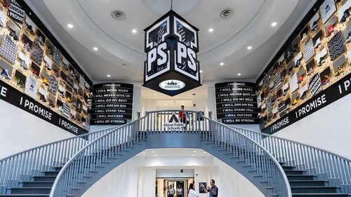 I Promise School, Ohio entrance stairs. (Jason Miller/Getty Images)