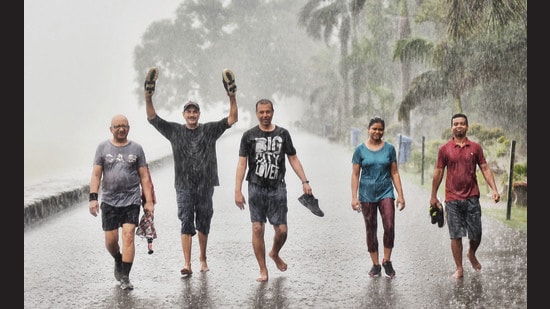 For 19 years, the record was held by August 2004, when Chandigarh had received 718 mm showers. Now pushed to the second spot, it’s followed by 675.5 mm rain in August 1971, 52 years ago. (Keshav Singh/HT)