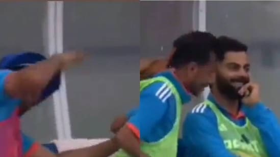 Rohit Sharma was seen jokingly hitting Yuzvendra Chahal during 2nd ODI
