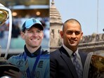 Eoin Morgan and MS Dhoni Eoin Morgan and MS Dhoni