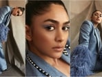 Mrunal Thakur is an absolute stunner. The actress is not only adored for her incredible acting skills but also for her outstanding fashion sense. Whether it's a saree or a smart casual look, Mrunal can always pull it off to perfection. Her latest look in a chic blue pantsuit is no exception, with her undeniable charm, trendy style and a lot of flair, the actress leaves her fans spellbound.