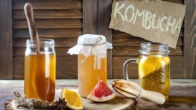 Kombucha is a beverage that is mainly comprised of lactic acid bacteria, acetic acid bacteria, and a form of yeast called Dekkera. (Shutterstock) Kombucha is a beverage that is mainly comprised of lactic acid bacteria, acetic acid bacteria, and a form of yeast called Dekkera. (Shutterstock)