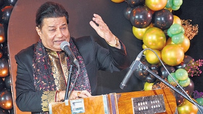 Anup Jalota ringed his 70th birthday with family and friends on Sunday