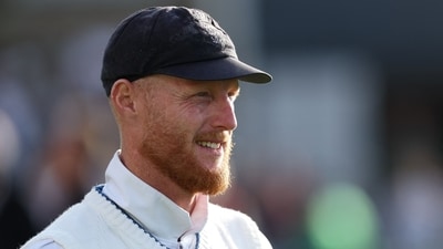England's captain Ben Stokes smiles at the presentation ceremony, after England's victory on day five of the fifth Ashes cricket Test match between England and Australia (AFP) England's captain Ben Stokes smiles at the presentation ceremony, after England's victory on day five of the fifth Ashes cricket Test match between England and Australia (AFP)