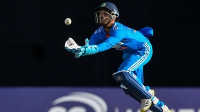 Ishan Kishan attempts to take a catch during the 3rd and final ODI match between West Indies and India (AFP) Ishan Kishan attempts to take a catch during the 3rd and final ODI match between West Indies and India (AFP)