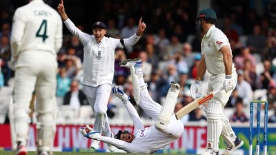 Jonny Bairstow takes a catch to dismiss Mitchell Marsh off the bowling of Moeen Ali (Reuters)