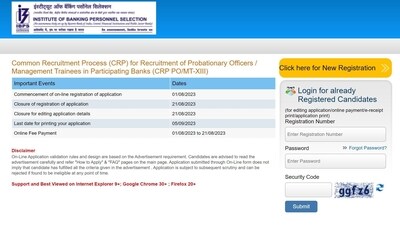 IBPS PO 2023 recruitment: Registrations begin for 3049 posts at www.ibps.in IBPS PO 2023 recruitment: Registrations begin for 3049 posts at www.ibps.in