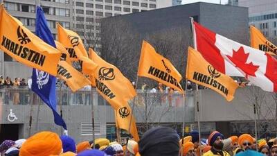 Khalistan flags at an event in Toronto, Canada in 2021. (Supplied photo) Khalistan flags at an event in Toronto, Canada in 2021. (Supplied photo)