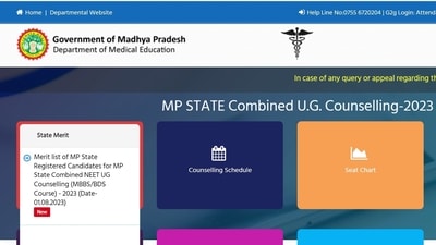 MP NEET UG 2023 Counselling first merit list released at dme.mponline.gov.in
