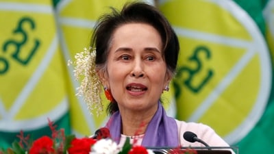 Myanmar's then leader Aung San Suu Kyi (AP/File) Myanmar's then leader Aung San Suu Kyi (AP/File)