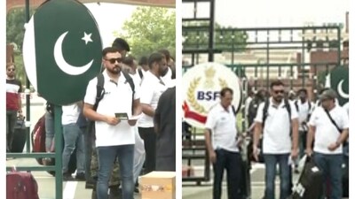 Pakistan hockey team enters India Pakistan hockey team enters India