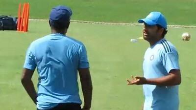 Rohit Sharma (R) chats with Sanju Samson (R) Rohit Sharma (R) chats with Sanju Samson (R)