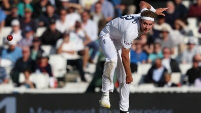 Stuart Broad bowls on Day 5 of the fifth Ashes Test, which England won by 49 runs at The Oval in London (AFP) Stuart Broad bowls on Day 5 of the fifth Ashes Test, which England won by 49 runs at The Oval in London (AFP)