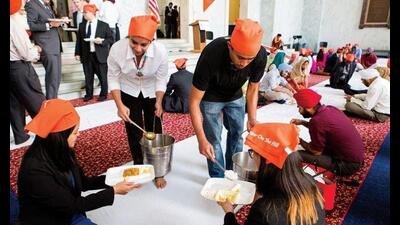 The annual langar on the Capitol Hill was hosted by the Sikh American Legal Defense and Education Fund (SALDEF) last week with prominent members of the Congress and community leaders in attendance.