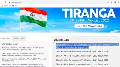 CBSE Class 12 Compartment results 2023 declared CBSE Class 12 Compartment results 2023 declared