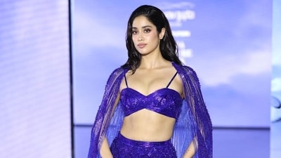 Actor Janhvi Kapoor turned showstopper for Gaurav Gupta on Day 3 of India Couture Week. Dressed in an electric blue lehenga, the actor wore glamorous hair and makeup. Her lehenga was reportedly adorned with 3,000 hand-embroidered bugle beads and took 457 man hours to be made. Actor Janhvi Kapoor turned showstopper for Gaurav Gupta on Day 3 of India Couture Week. Dressed in an electric blue lehenga, the actor wore glamorous hair and makeup. Her lehenga was reportedly adorned with 3,000 hand-embroidered bugle beads and took 457 man hours to be made. 
