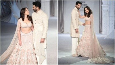 Aditya Roy Kapur wore a stunning hand-embroidered ivory kurta with a zardozi collar and silver intricate hand-work all over. He teamed it with loose white pants for a complete showstopper look. (Instagram/@fdciofficial) Aditya Roy Kapur wore a stunning hand-embroidered ivory kurta with a zardozi collar and silver intricate hand-work all over. He teamed it with loose white pants for a complete showstopper look. (Instagram/@fdciofficial)