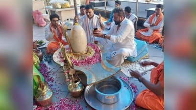 The pictures offer a sneak peek into the actor's luxurious residence, where the rooftop of the house served as the venue for the auspicious pooja. (Instagram/@duttsanjay) The pictures offer a sneak peek into the actor's luxurious residence, where the rooftop of the house served as the venue for the auspicious pooja. (Instagram/@duttsanjay)