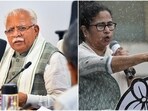 Haryana CM Manohar Lal Khattar (L). West Bengal CM Mamata Banerjee (R) Haryana CM Manohar Lal Khattar (L). West Bengal CM Mamata Banerjee (R)