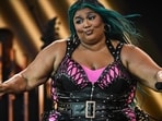 Lizzo performs on stage on day 4 of the Glastonbury festival in the village of Pilton in Somerset, southwest England, on June 24, 2023 (Photo by Oli SCARFF / AFP)