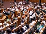 Parliamentarians in the Lok Sabha during the Monsoon session of Parliament, in New Delhi, Wednesday, August 2.