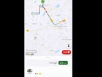 Snapshot of the Rapido app that shows 225 minutes waiting time.