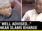 Dhankar Slams Kharge Dhankar Slams Kharge