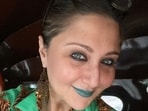 Swastika Mukherjee debuts new look in green lipstick. Swastika Mukherjee debuts new look in green lipstick.