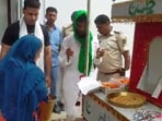 Rabri Devi performs Tazia worship on Muharram.