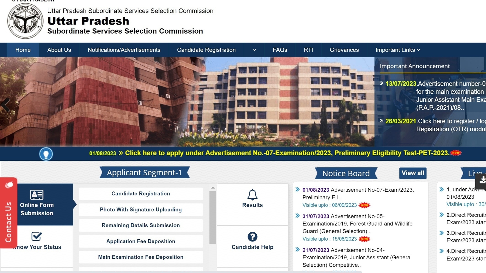UPSSSC PET 2023 notification released, apply at upsssc.gov.in till Aug 30 - Vimarsana News