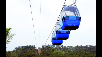 A ropeway (For representation only) A ropeway (For representation only)