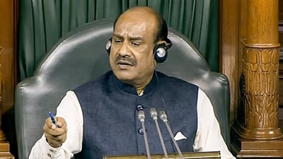 Lok Sabha Speaker Om Birla conducts the proceedings of the house during the Monsoon Session of Parliament. (ANI ) Lok Sabha Speaker Om Birla conducts the proceedings of the house during the Monsoon Session of Parliament. (ANI )