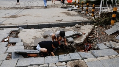 The Beijing Meteorological Bureau said that the worst-affected spot of the capital recorded 29.3 inches (74.4 centimetres) of rain from Saturday through Wednesday.&nbsp; (REUTERS)