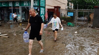 The epicentre of flooding shifted to neighbouring Hebei province on Wednesday.&nbsp; (REUTERS)