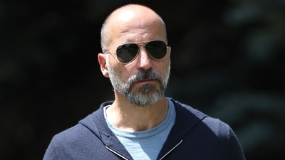 Dara Khosrowshahi, Uber CEO, walks to lunch at the Allen & Company Sun Valley Conference on July 13, 2023 in Sun Valley, Idaho (Photo by Kevin Dietsch / GETTY IMAGES NORTH AMERICA / Getty Images via AFP) (Getty Images via AFP) Dara Khosrowshahi, Uber CEO, walks to lunch at the Allen & Company Sun Valley Conference on July 13, 2023 in Sun Valley, Idaho (Photo by Kevin Dietsch / GETTY IMAGES NORTH AMERICA / Getty Images via AFP) (Getty Images via AFP)