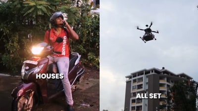 A Zomato food deliver agent built a drone to deliver food. (Instagram/@Sohan Rai ) A Zomato food deliver agent built a drone to deliver food. (Instagram/@Sohan Rai )