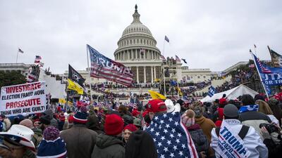 Insurrectionists loyal to President Donald Trump breach the US Capitol in Washington on January 6, 2021. (AP) Insurrectionists loyal to President Donald Trump breach the US Capitol in Washington on January 6, 2021. (AP)
