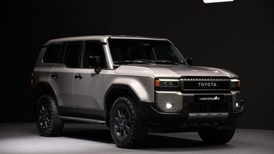 A Toyota Motor Corp. Land Cruiser 250 vehicle prototype on display during its world premier in Tokyo, Japan, on Tuesday, Aug. 2, 2023. Toyota is bringing its iconic Land Cruiser back to North America next year with slimmer dimensions and a lower pricetag. Photographer: Akio Kon/Bloomberg (Bloomberg)